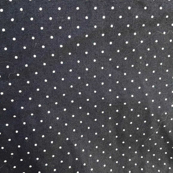 H&M Mens Long Sleeve Button Up Shirt, Navy Blue with White Dots Large Slim Fit - Picture 3 of 6